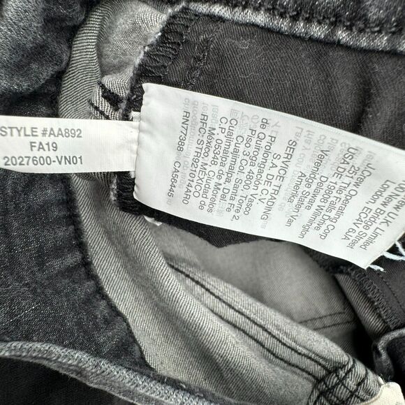 MADEWELL | Size 35 Perfect Vintage Crop Jeans Stretch Denim Pants Gray Black - Picture 8 of 13